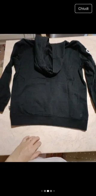 Felpa Vans nera con stampa verde