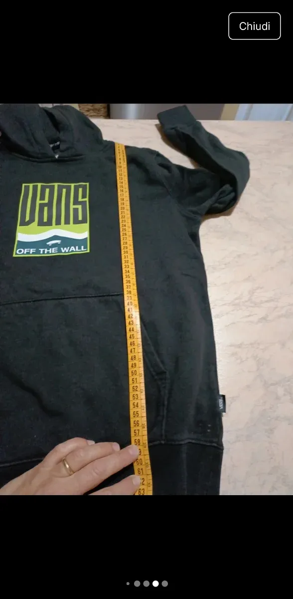 Felpa Vans nera con stampa verde