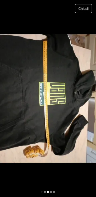 Felpa Vans nera con stampa verde