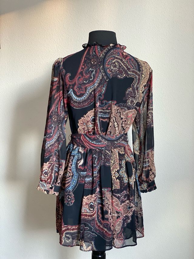 vestido de gasa con forro Talla S