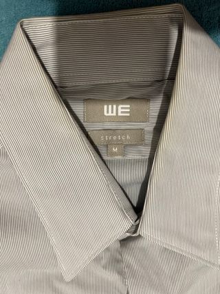 Camisa WE gris entallada talla M stretch