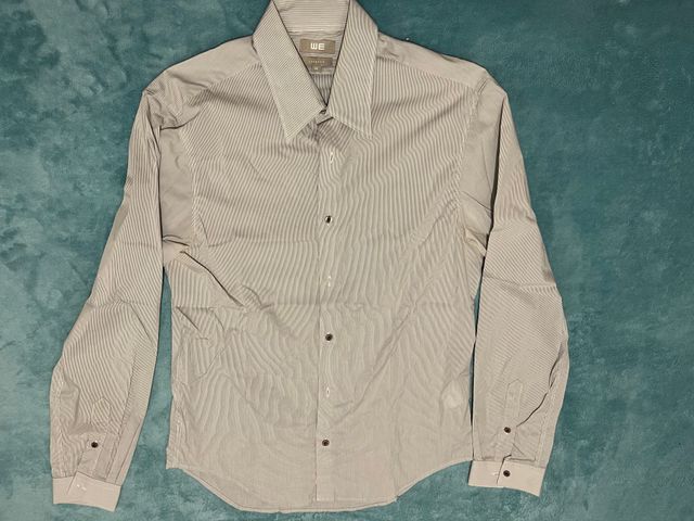 Camisa WE gris entallada talla M stretch