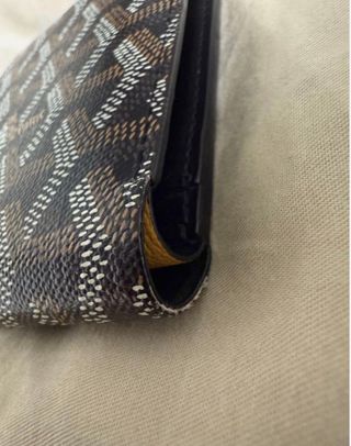 Cartera Goyard Clásica Negra y Marrón