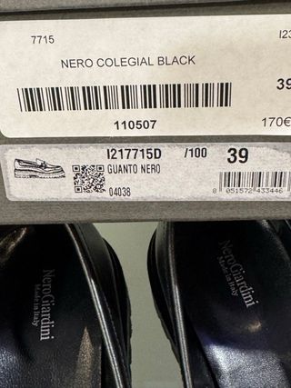 Mocasines Nero Giardini Talla 39 Negros