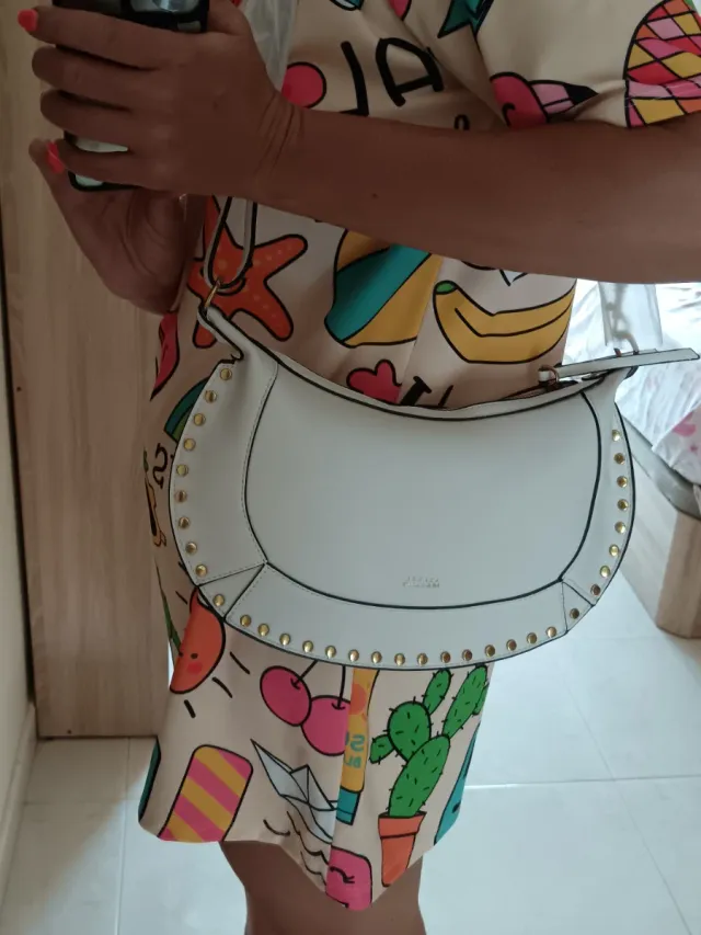 Bolso Isabel Marant Oskan Moon Blanco Dorado