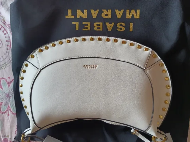 Bolso Isabel Marant Oskan Moon Blanco Dorado