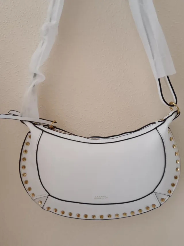 Bolso Isabel Marant Oskan Moon Blanco Dorado