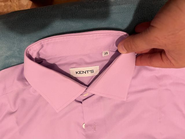 Camisa clásica manga larga KENT'S rosa talla M
