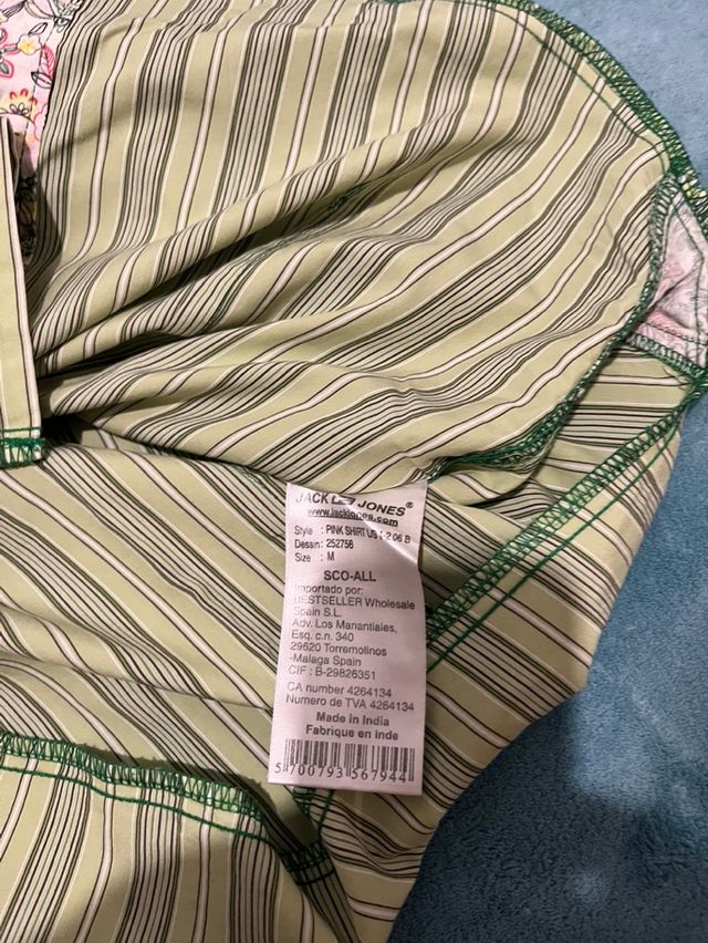 Camisa Jack & Jones rayas verde M