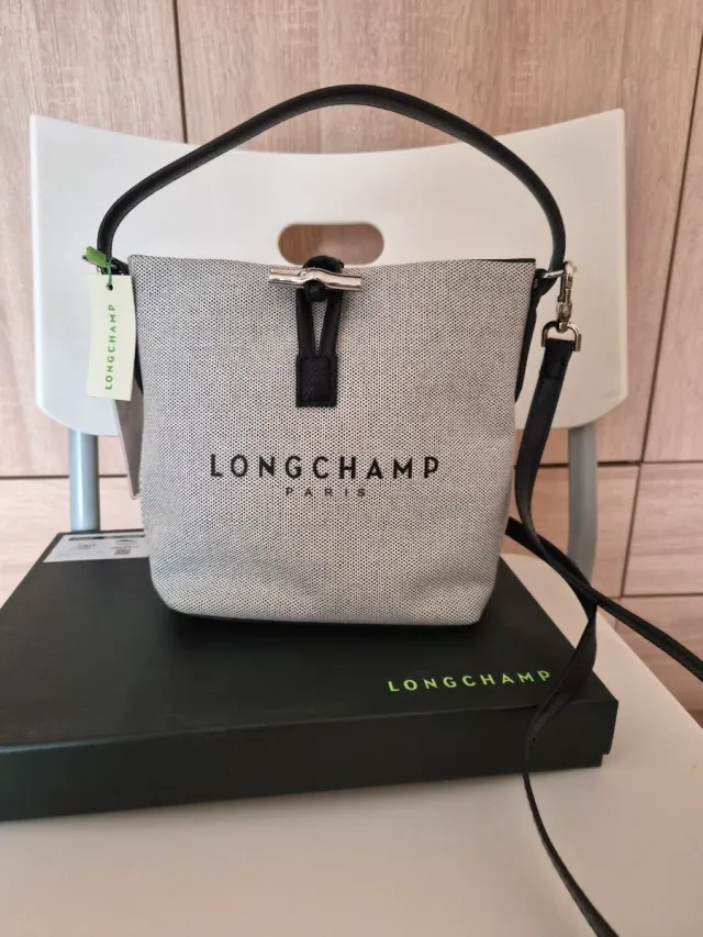 Bolso Longchamp Beige y Negro