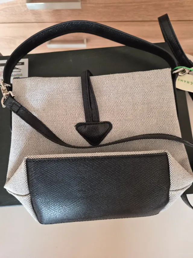 Bolso Longchamp Beige y Negro