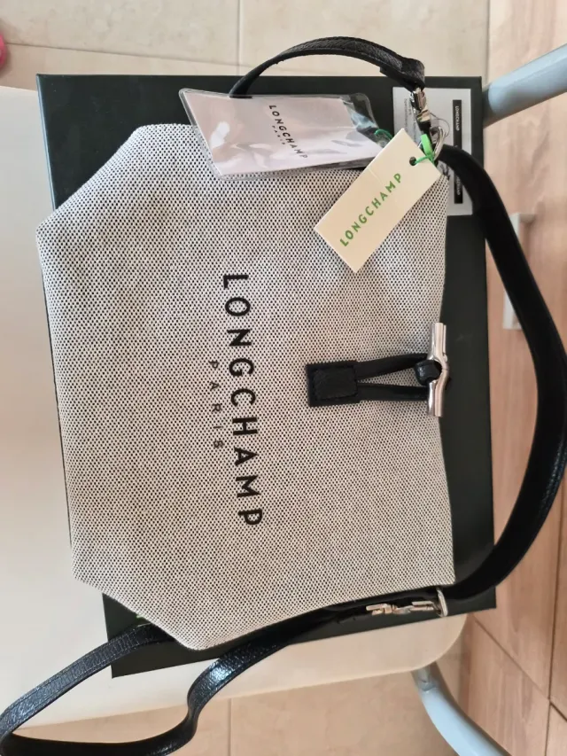 Bolso Longchamp Beige y Negro