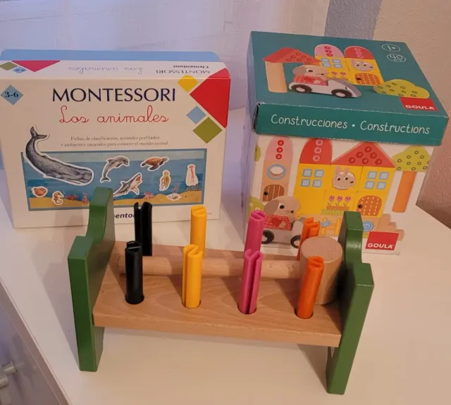 Lote de juegos educativos Montessori y Goula