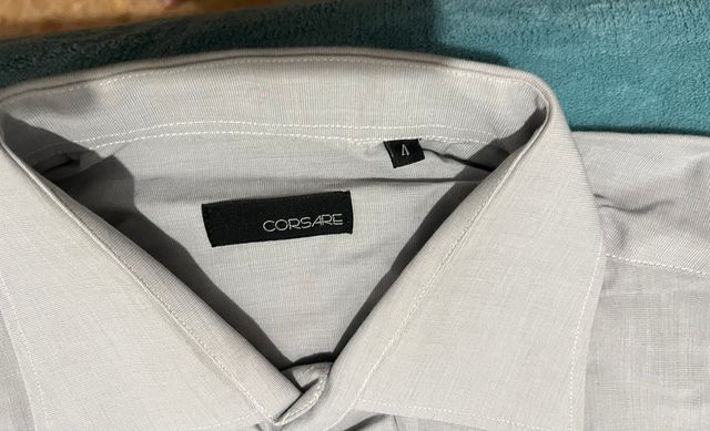 Camisa CORSARE clásica gris hombre manga larga