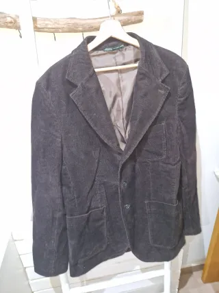 Chaqueta de pana marrón para hombre