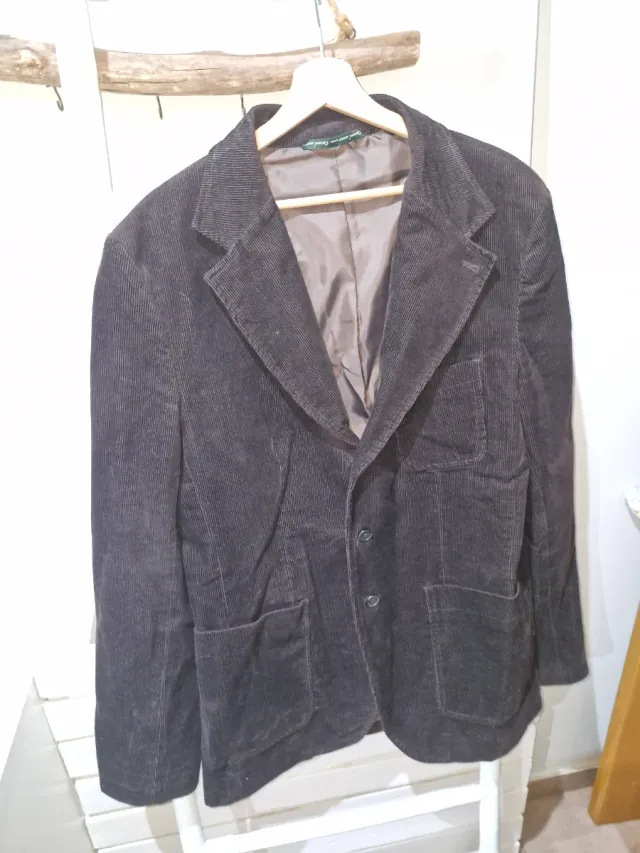 Chaqueta de pana marrón para hombre