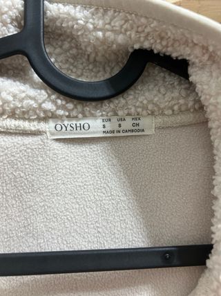 Chaqueta Oysho Beige/Blanca