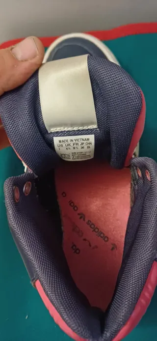 Zapatillas Adidas Altas Azul y Rosa