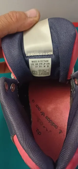 Zapatillas Adidas Altas Azul y Rosa