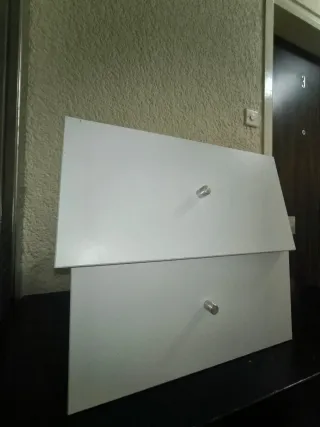 Mueble Kallax IKEA Negro con Cajones Blancos