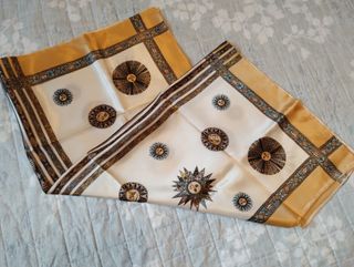 Foulard vintage oro e bianco