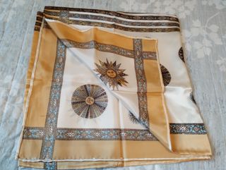 Foulard vintage oro e bianco