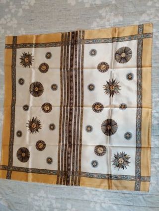Foulard vintage oro e bianco