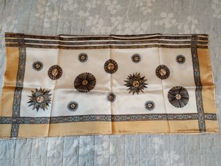 Foulard vintage oro e bianco