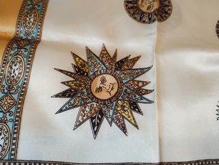 Foulard vintage oro e bianco