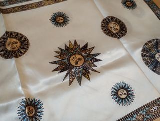 Foulard vintage oro e bianco