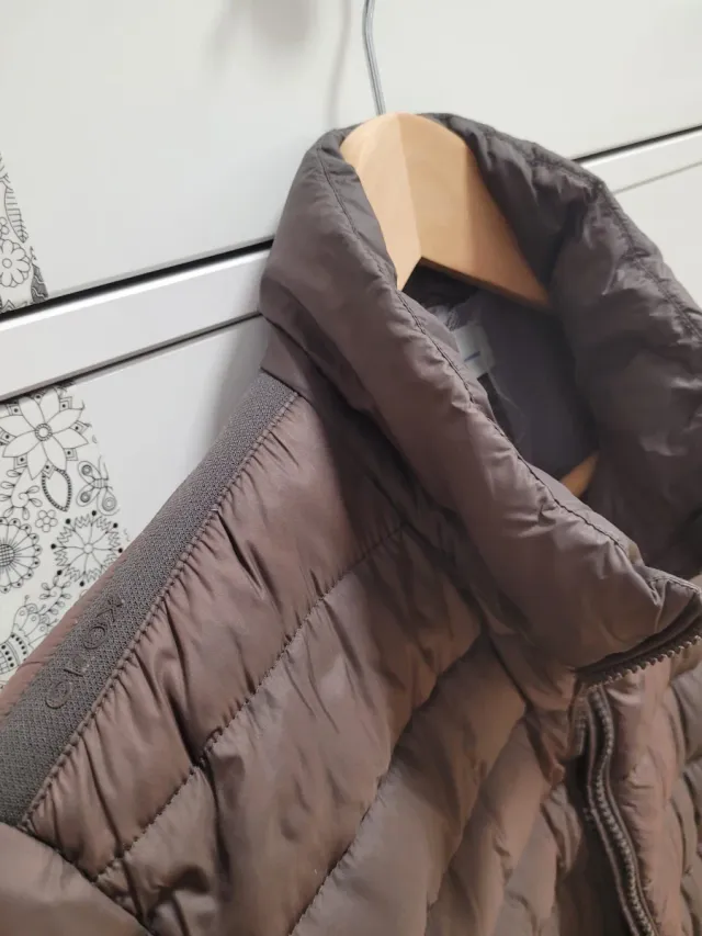 Cazadora acolchada mujer marrón/gris