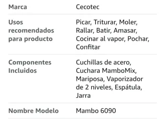 Robot Cocina Cecotec Mambo 6090