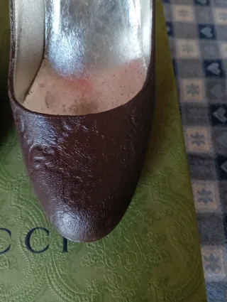 Décolleté Gucci donna marrone tg 37 in scatola