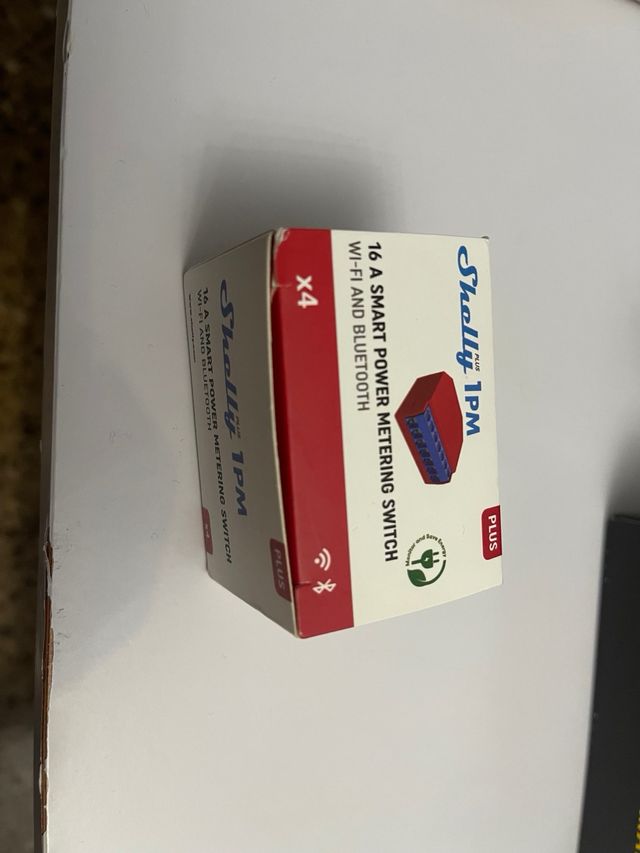 4x Shelly 1PM 16A Interruptor Inteligente