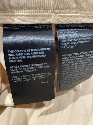 Pantalón Chino Calvin Klein Beige Talla 32/32