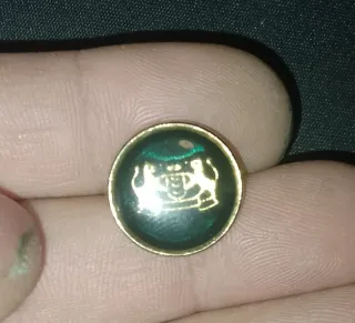 Botón militar antiguo esmaltado