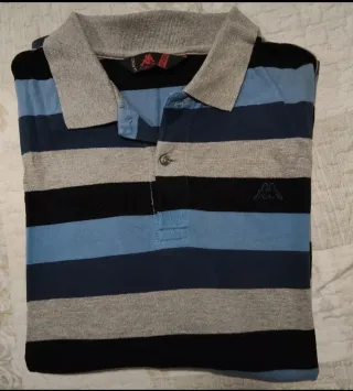 Polo Kappa uomo maniche lunghe righe