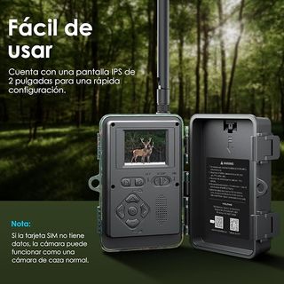WOLFANG 4G LTE Cámara Caza 2K 48MP Fototrampeo