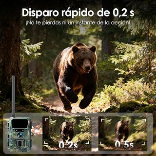 WOLFANG 4G LTE Cámara Caza 2K 48MP Fototrampeo