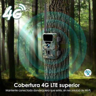 WOLFANG 4G LTE Cámara Caza 2K 48MP Fototrampeo