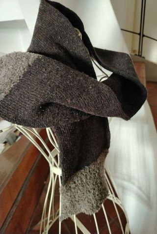 Sciarpina Benetton marrone/grigio