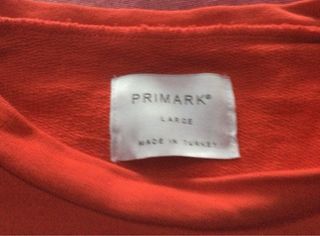 Sudadera Primark Roja y Blanca Talla L