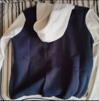 Felpa Miss 21 unisex blu e bianca taglia M