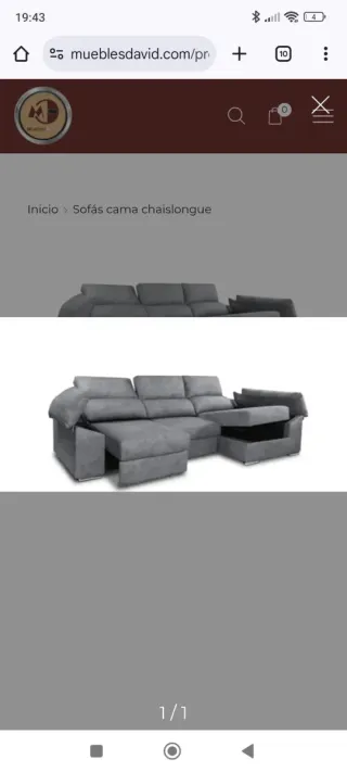 Divano letto chaise longue grigio