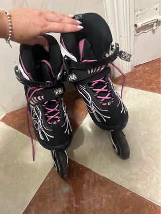 Patines en línea Fila negros y rosas
