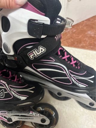Patines en línea Fila negros y rosas
