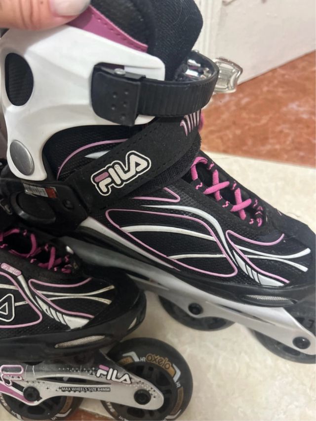 Patines en línea Fila negros y rosas