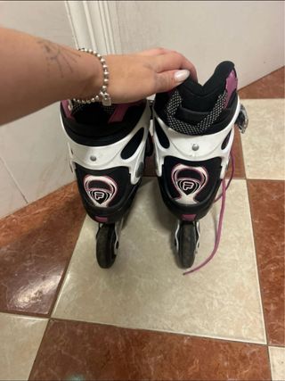 Patines en línea Fila negros y rosas