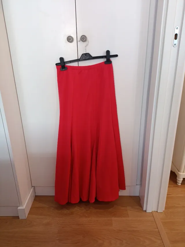 Falda Flamenco Baile Roja