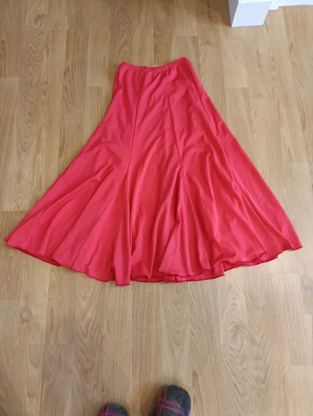 Falda Flamenco Baile Roja